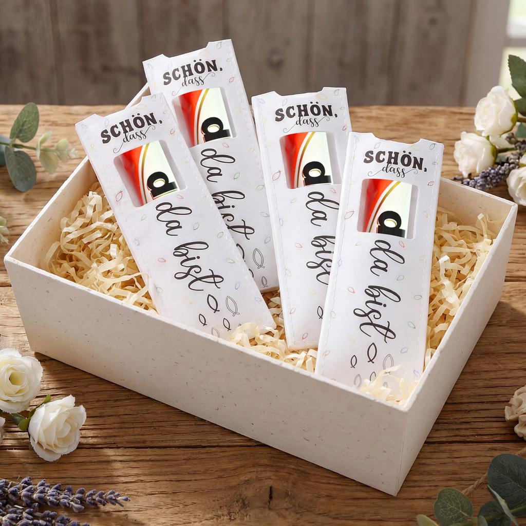 50 Pcs Filz-GeschenktüTen FüR Taufe Konfirmation Gastgeschenke Kommunion Mit SchöN Dass Du Da Bist Wiederverwendbare Schokoladen