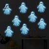 Indoor Outdoor Glass Door Decals Luminous Ghost Wall Stickers for Halloween Decoration, Glow in The Dark PVC DIY Scene Murals Windows And Doors,