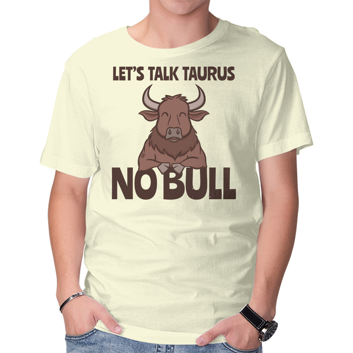 Unisex Crew Neck T-Shirt Let’s Talk Taurus Graphic Short Sleeve Casual Tee XXL