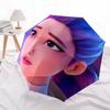 Vivid Blue Hair Anime Character IconUmbrella with Cute Design,Portable 3-Fold Compact Umbrella for Men&Women,Valentine's Day Mother's Day Ha