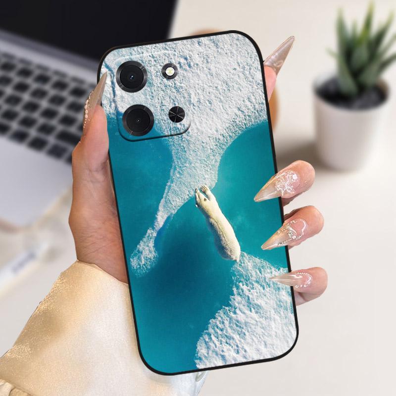 For Xiaomi Poco C85 5G Phone Case Luxury Lion Wolf Flower Printed Casing Soft Silicone TPU Back Cover For POCO C85 POCOC85 173mm