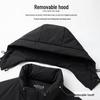 Men's 2025 Winter Hooded Down Jacket with Removable Liner - Thickened and Warm Casual Wear