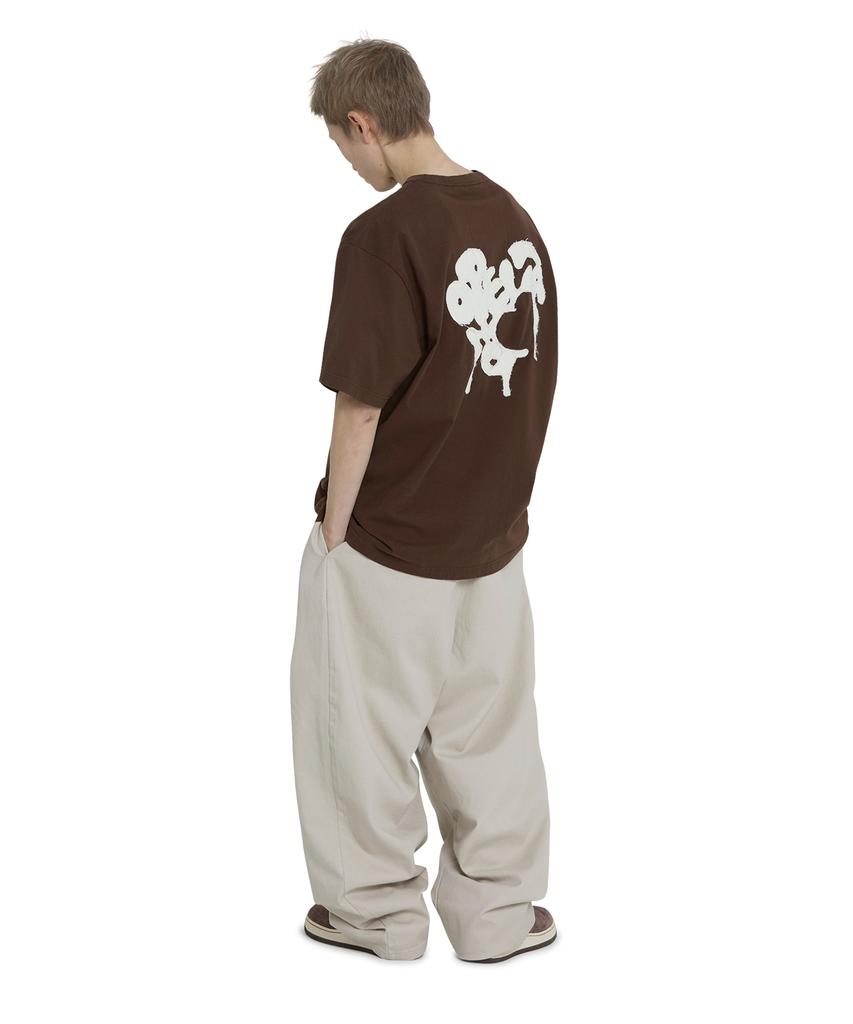 Opeunyadeu(Owai) Embroidered Heart Tee - Brown
