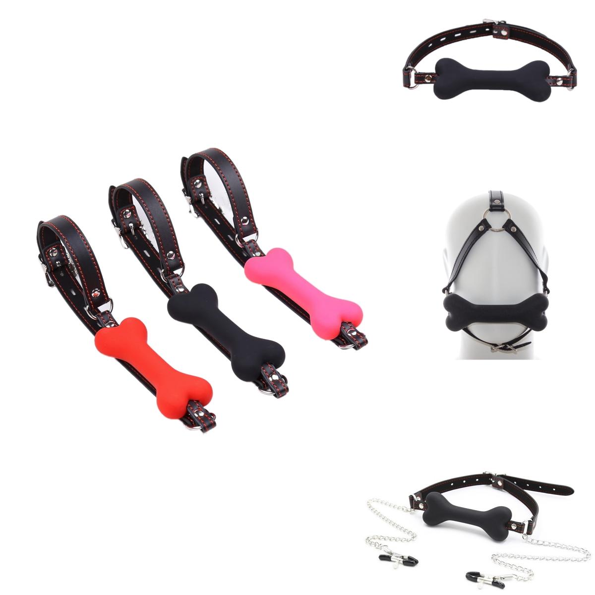 VaHppy Gag Силиконовые маски для собак Зажимы для сосков SM БДСМ Секс-игрушки Игры для пар Ролевые игры Пробки для рта Queen Conditioning Forced