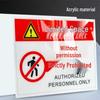 Self-Adhesive PVC Confined Space Safety Sign