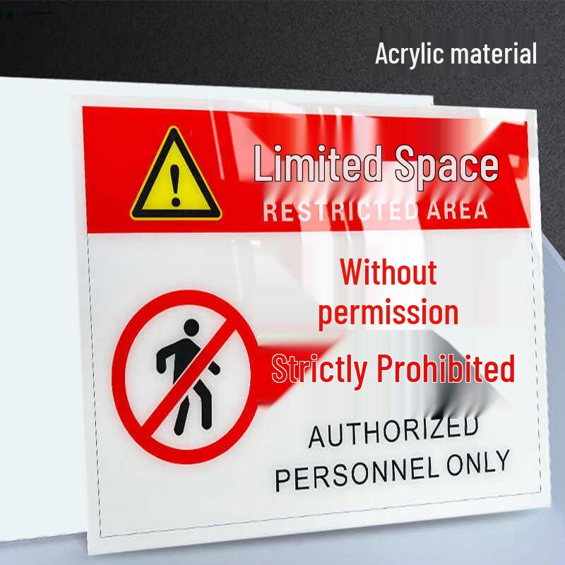 Self-Adhesive PVC Confined Space Safety Sign