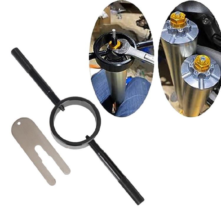 Precisions Motorcycle Fork Spring Compressor Set Muitifunction Repair Tool for Handling Various Upsides Down Fork Spring