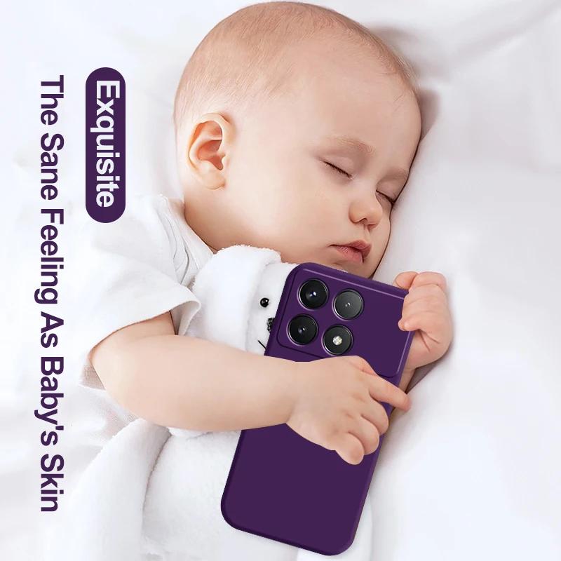 Luxus Original Flüssigsilikon Soft Cover für Xiaomi Poco X6 Pro Poco X 6 Pro X6pro Pocox6 Pro 5G Telefonhülle