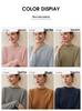 Women's 100% Pure Cashmere Sweater - Autumn/Winter Thick Half-High Collar Knit Base Layer, Loose Slimming Short Style