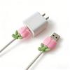 2Pcs Tulip Flower Cable Protector, Cute Decorative Charger Cable Cover, Compatible with Phone Charging Cables