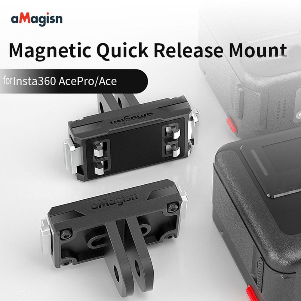 For Insta360 Ace/Ace Pro Magnetic Quick Release Base Bracket Magnetic Adapter Riding Holder For Insta360 Sports Camera Accessor