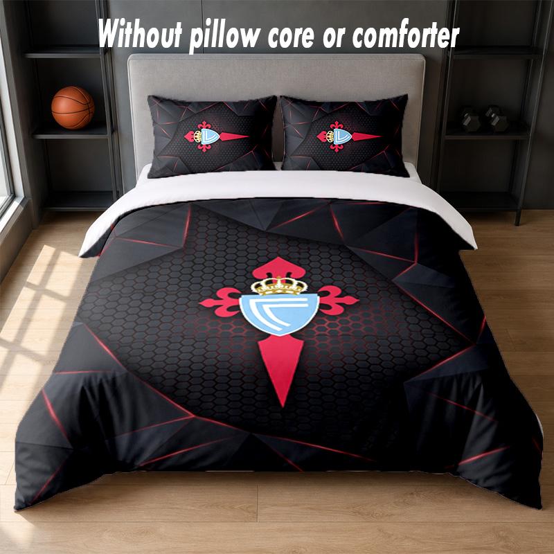 Celta Vigo FC Design Bed Bedding Set 1 Duvet Cover + 2 Pillowcases Soft Breathable Household Bed Linens