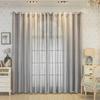 Tenda jacquard grigia semi-ombreggiante per soggiorno, camera da letto, balcone, tende trasparenti che trasmettono la luce, tenda di garza, decorazione per finestre