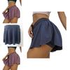 Stylish Women Pleated Athletic Tennis Sports Skirts With Built-in Shorts For Comfort