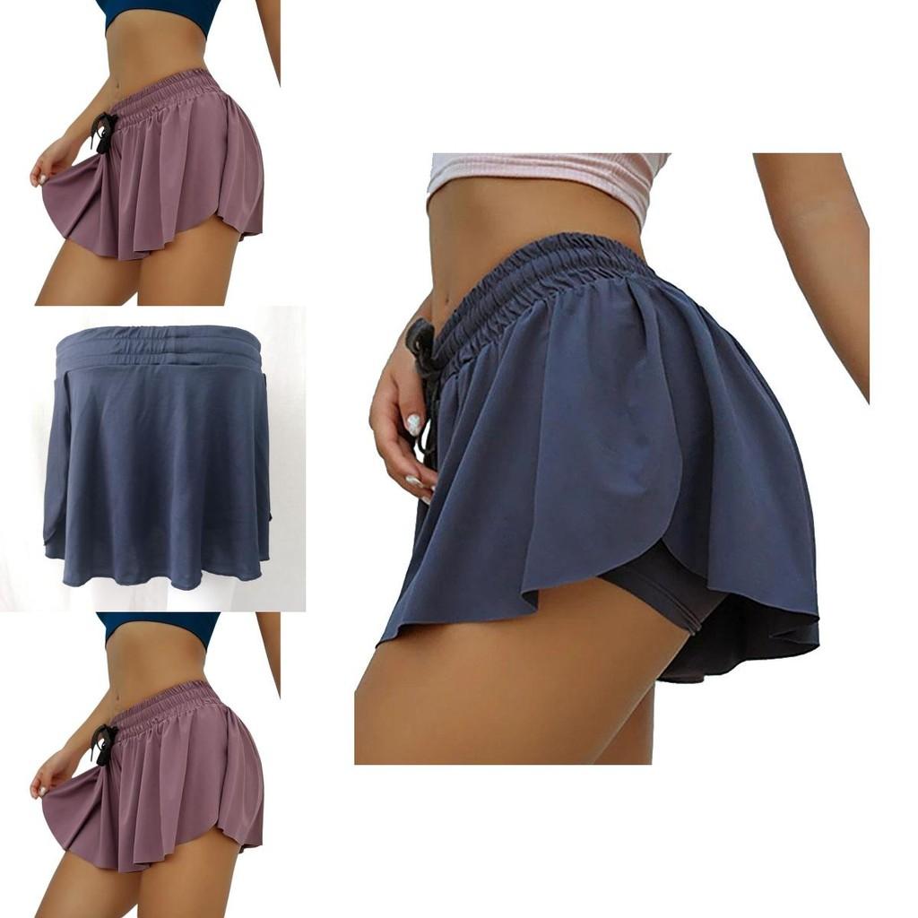 Stylish Women Pleated Athletic Tennis Sports Skirts With Built-in Shorts For Comfort