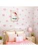 1 Rollo 950cm Papel Pintado No Tejido No Autoadhesivo Romántico Cálido Encantador Rosa Papel Pintado Para Habitación de Niñas Dormitorio Sala de Estar Decoración de Pared de Hogar
