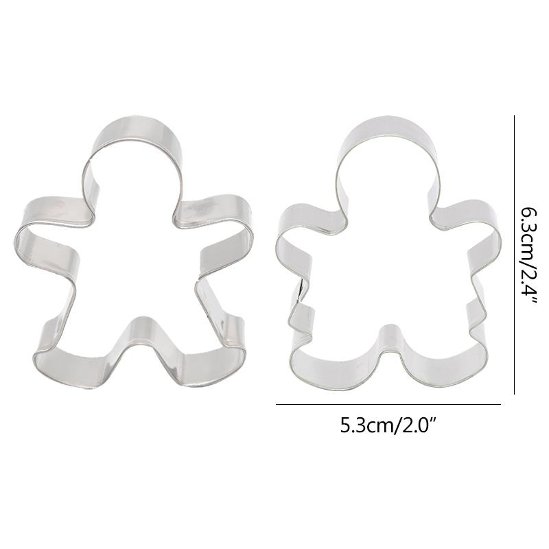 

2 шт. формочки для печенья из нержавеющей стали, форма для печенья, рождественский торт, помадка, кондитерские изделия, рождественские кухонные инструменты для выпечки