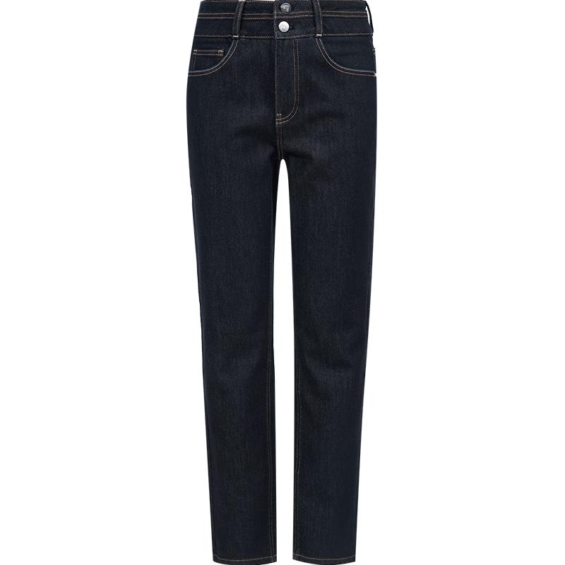 

ONLY Women s 2025 Winter Brushed Warm Slim-Fit Cropped Straight Jeans XL