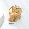 Exaggerated Heavy Industry Design Sense Zinc Alloy Smooth Surface Bracelet Geometric Personality Wide Women's Bracelet Ring