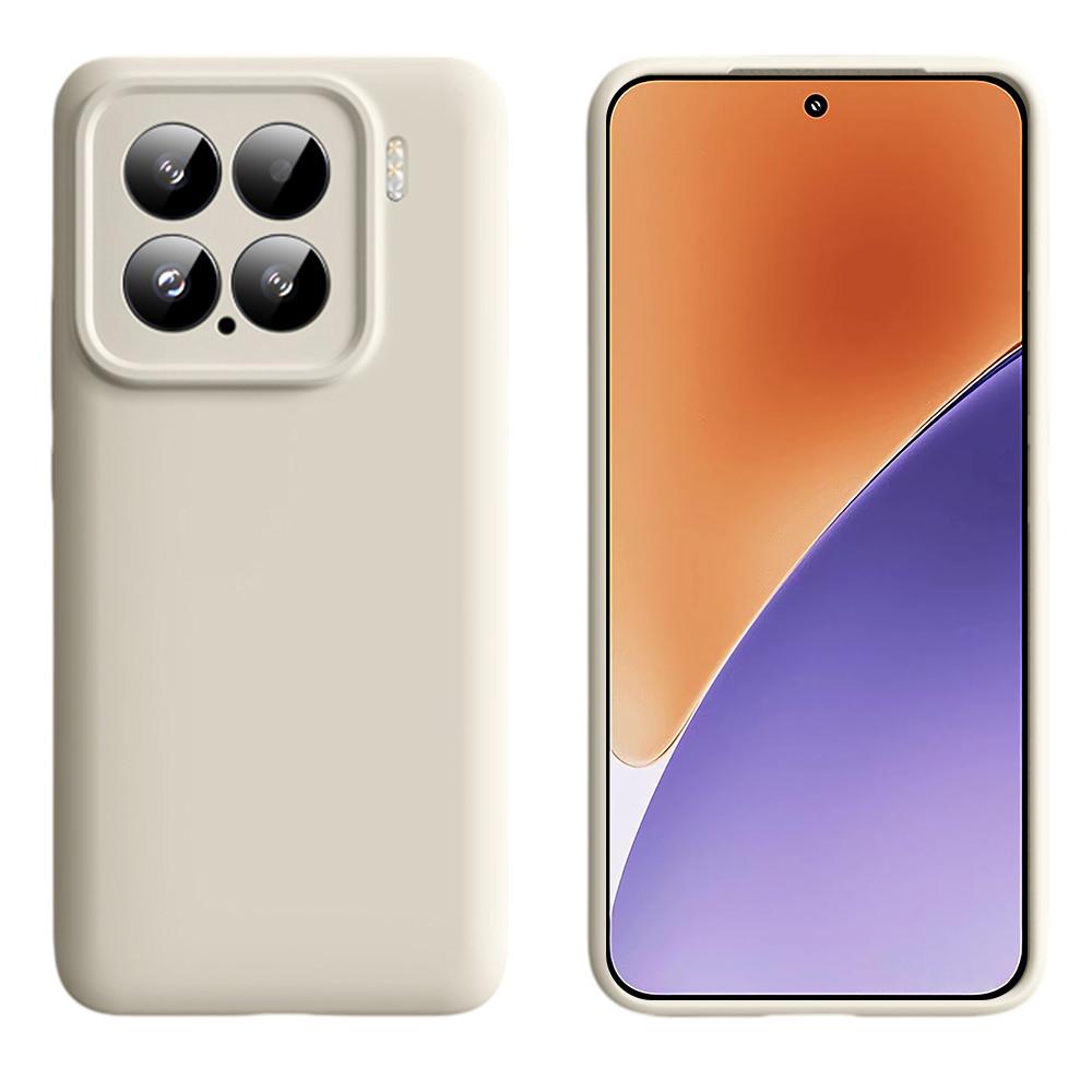 

For Xiaomi 15 Case Compatible with MagSafe Precise Cutouts Liquid Silicone+PC Phone Cover Antique White