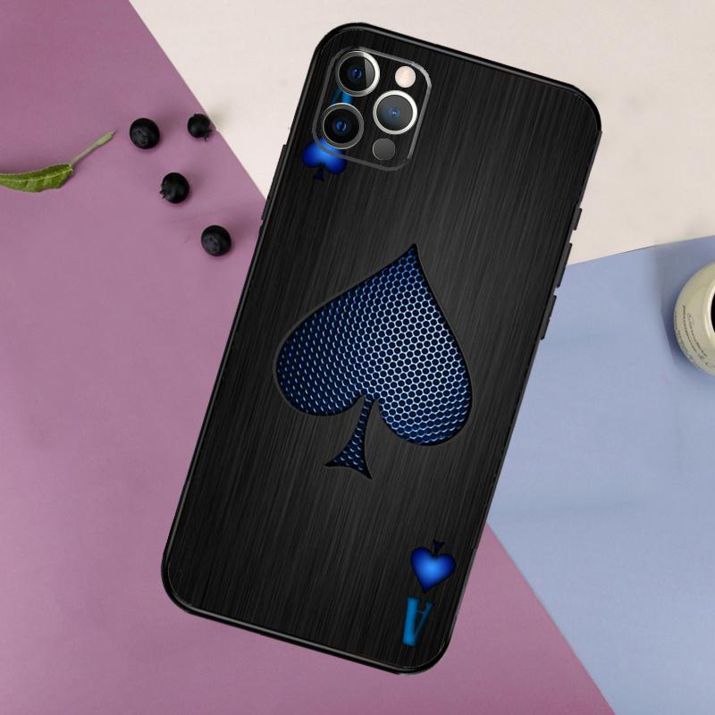 Pik-Ass Poker Handyhülle Für iPhone 17 Air 16 14 13 12 11 15 Pro Max 13 mini 15 16 Plus 16e Bumper Hülle