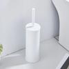 Black/White Aluminum Bathroom Toilet Brush Set Floor Household Bathroom Cleaning Brush Holder Bathroom Accessories