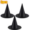 1-12pcs Halloween Witch Hat Kids Adults Halloween Party Cosplay Costume Props Decoration Black Wizard Cap Yard Hanging Witch Hat