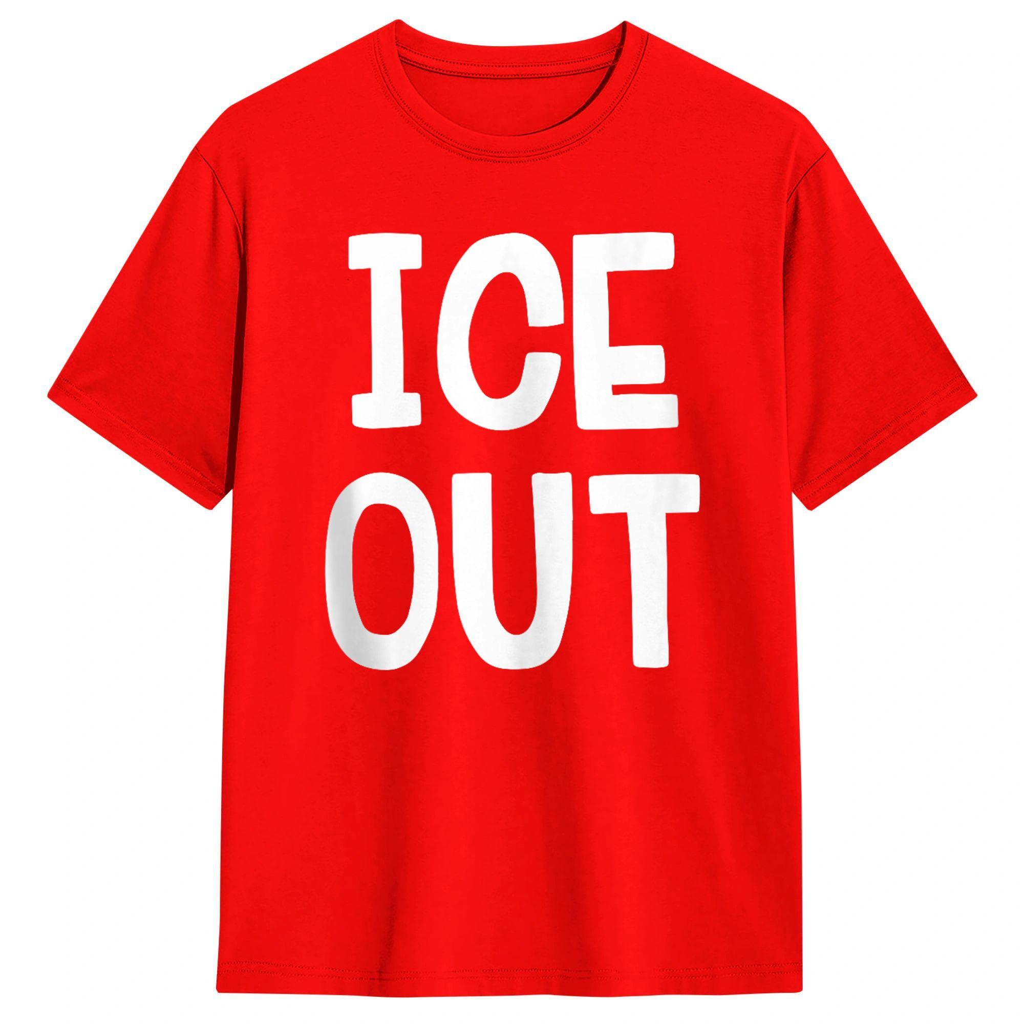 

ICE Out TShirt for Unisex Leisure 100 Cotton Tee Shirt Round Neck Short Sleeve T Shirt New Arrival Clothing M