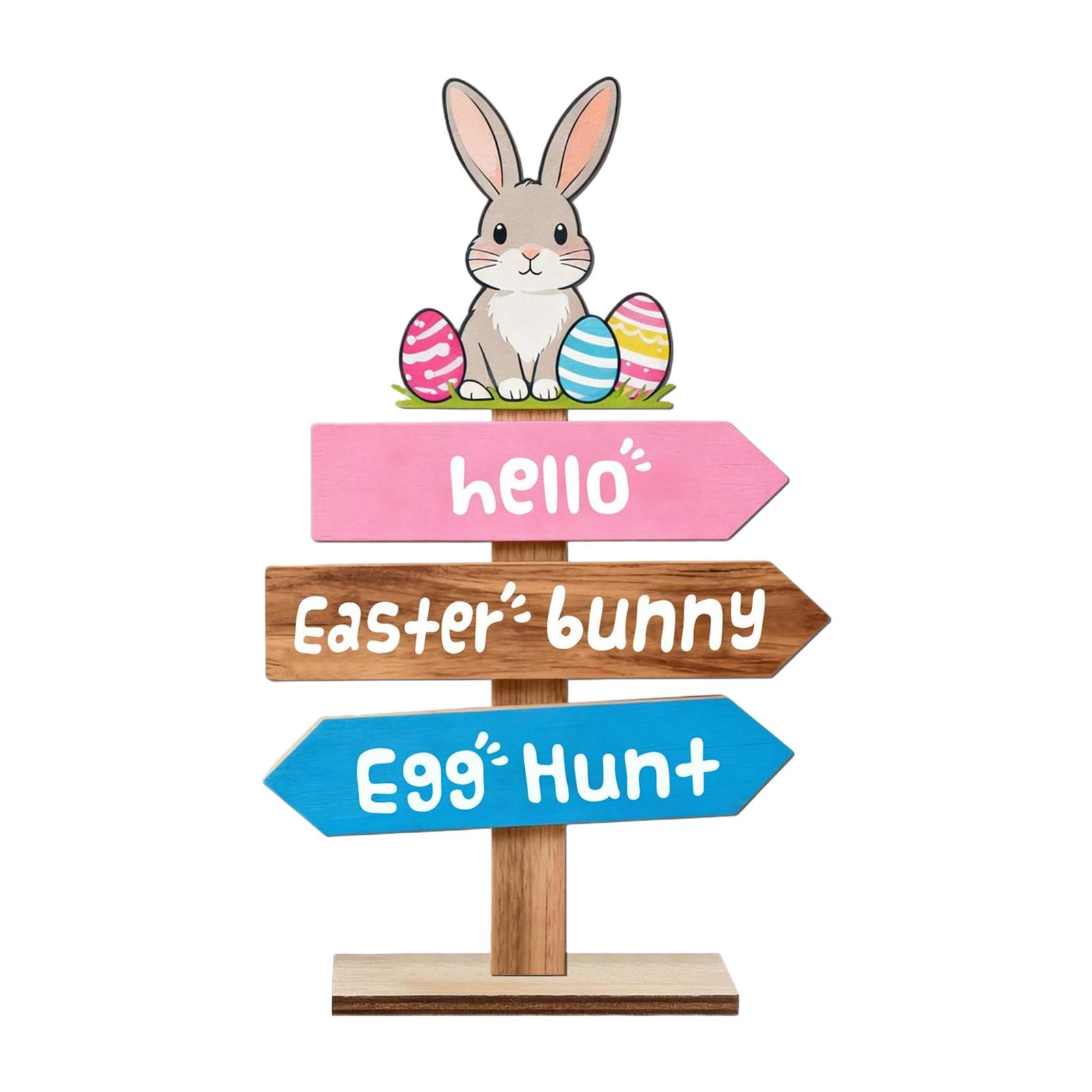 Colorful Desktop Decoration Easter Wooden Ornament