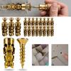 6x14mm Expansionsskruer, Flad Senkhoved til Reparation af Skabshængsler, Kraftig Stål Væg Træ Expansionsskruer, Stærk Greb Gevind Reparation