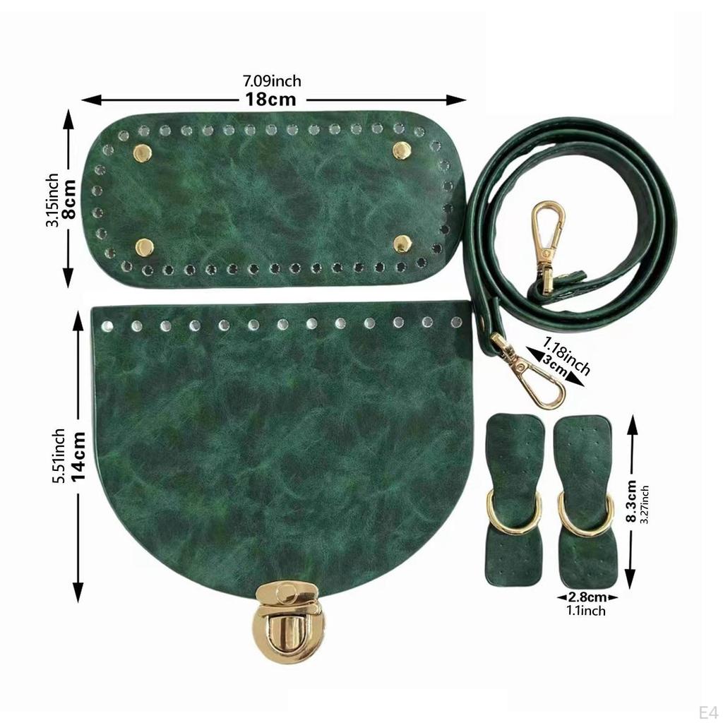 Pu -bags Knit -set Hand -woven Crochet Handbag Material for Enthusiasts