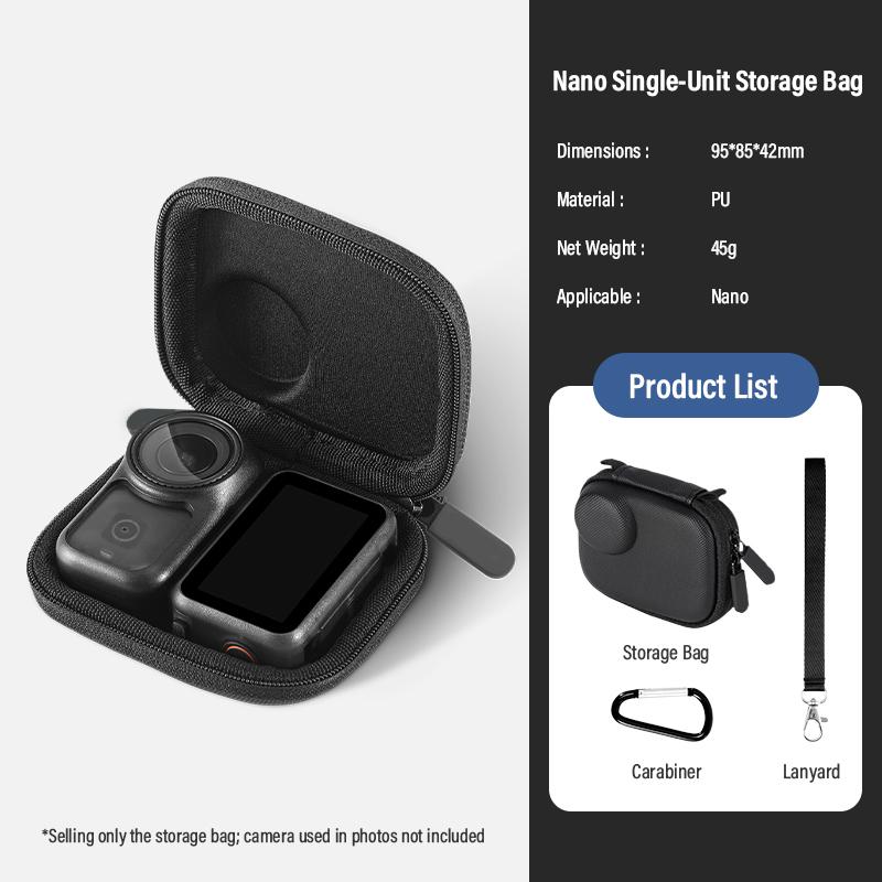 SOONPHO portable camera bag For Dji OSMO NANO action camera storage bag with outdoor anti-drop, safe and portable.