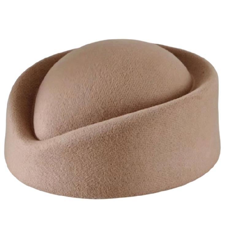 Classical French Flight Attendant Hat Polyester Stewardess Costume Accessoris Women Winter Fashion Headwear