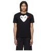 COMME DES GARÇONS PLAYSchwarz-Weiß Großes Doppelherz T-Shirt Unisex T-Shirt