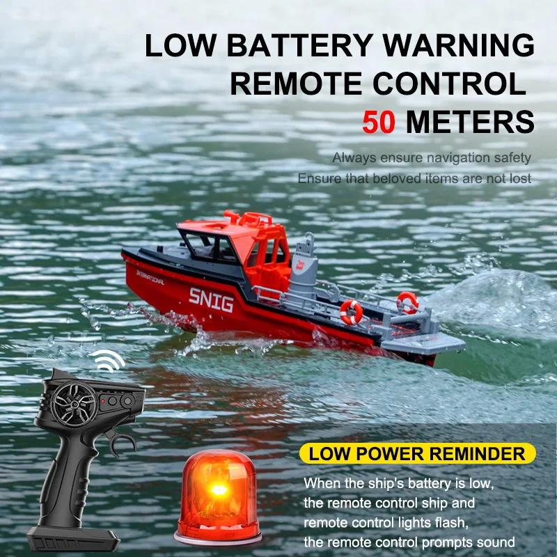 RC Boat Brushless Rescue Boats Model 50M Long Range Wireless 2.4G Remote Control Ship 8Km/h Radio Control Speedoat Electric Toys