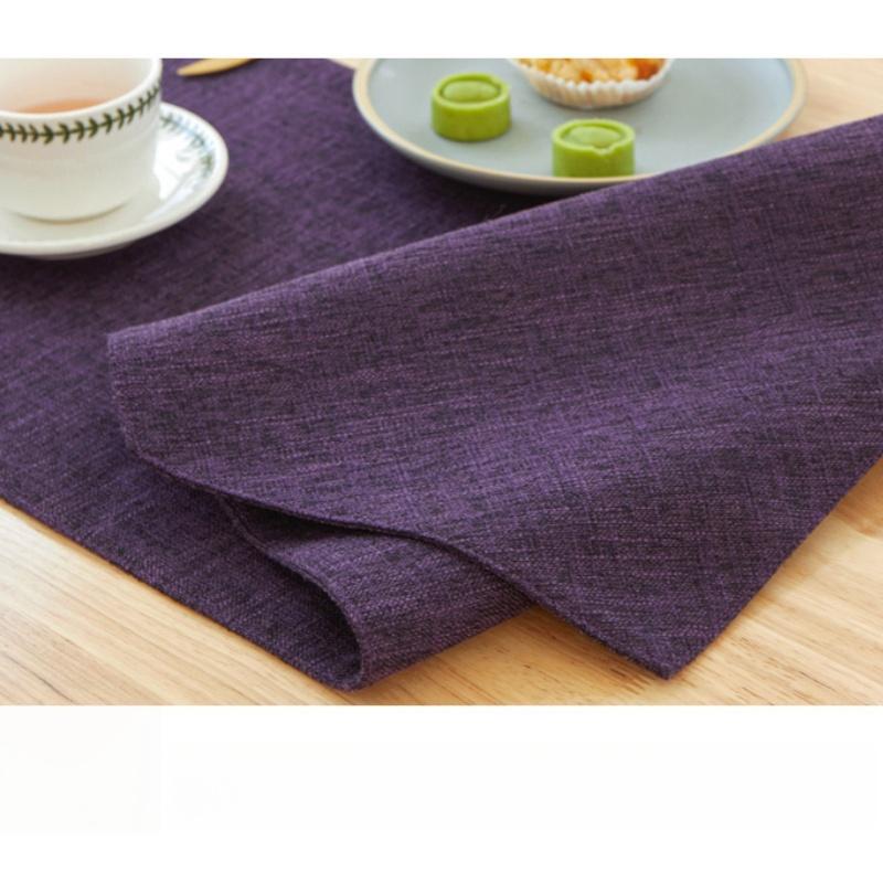 1pc Solid Color Quality Linen Table Runner Simple Modern Rectangular Household Table Multicolor Table Cloth Bed Flag 30X210cm
