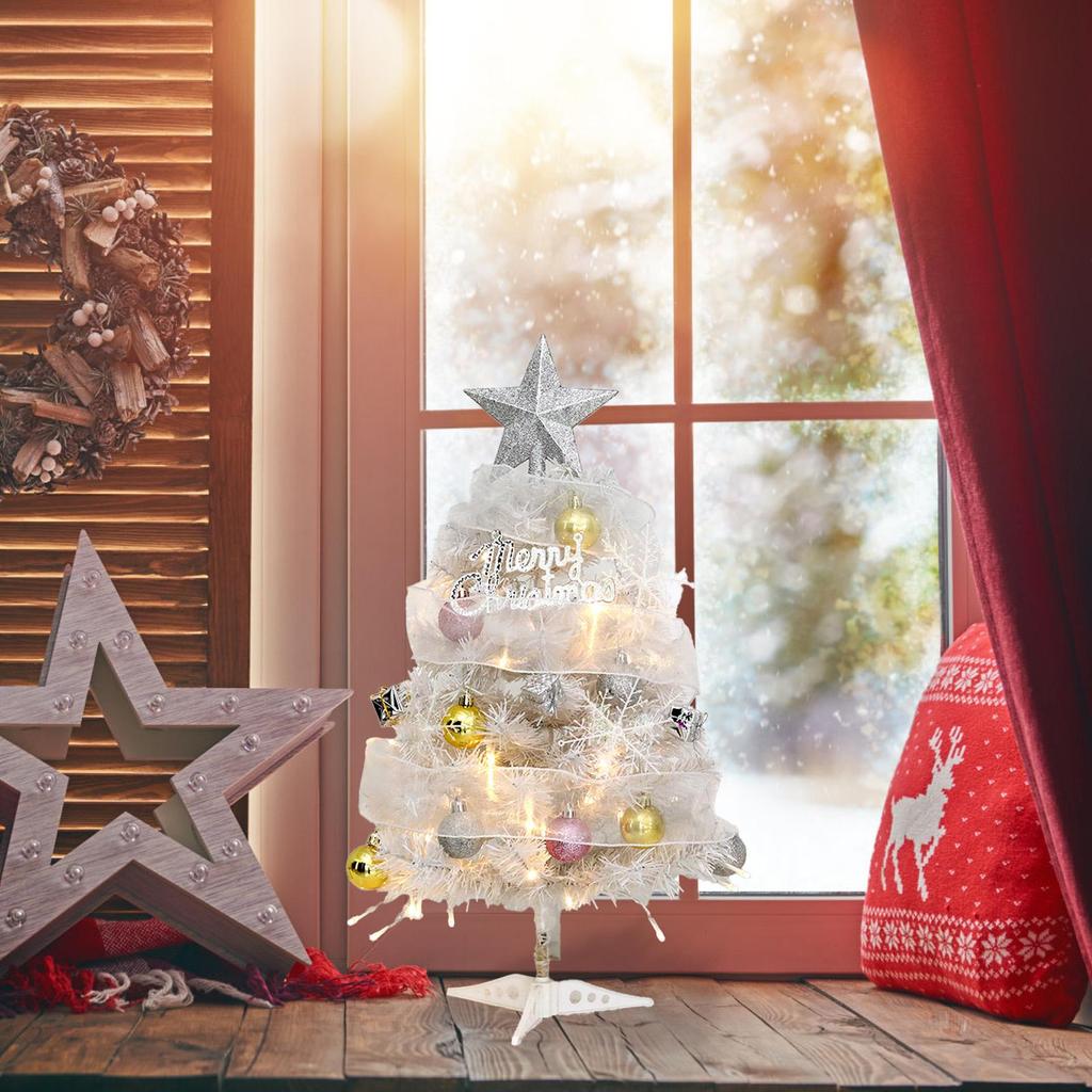 Small Christmas Tree With Lights Glowing Artificial Home Decor LED Desk Christmas Tree Decorations For Home Decor Office Living