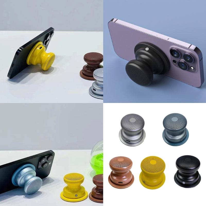 Small Bluetooth-compatible Speaker Wireless with Magnetic Base Powerful Waterproof Easy Attach Portable Mini Speaker