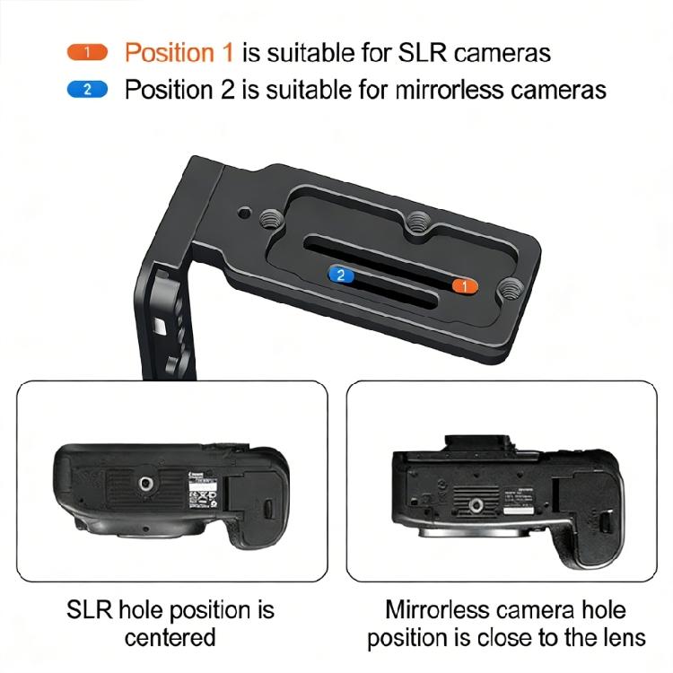 Versatiled Aluminum Camera Mount Metal Quick Release With Double Handles And Expansion Port For Studio Use