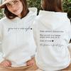 Dear Person Behind Me Hoodies Women You Are Enough Sweatshirts Mental Health Kindness Women's Sportwear Clothing Fleece Hoodies