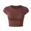 Breathable Slim Fitness Blouse Sports Short Sleeve T-Shirt Yoga Clothing Top Vest Running Training Bodhi La