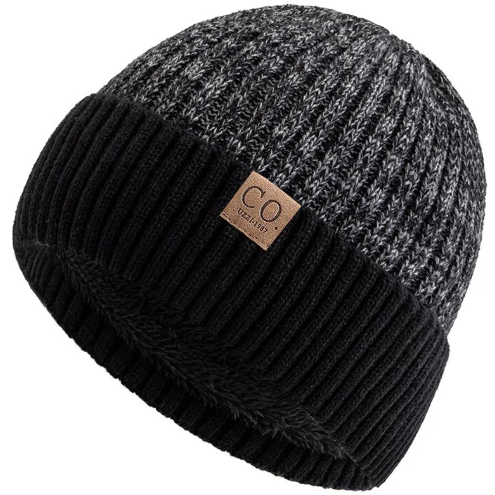 Hot Sale Featured Winter Warm Hats Fleece Lined Color Mixing Beanie Cap For Men & Women Outdoor Classic Chic Knit Hat