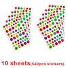 171-1710Pcs Sparkly Holographic Star Heart Round Dot Stickers Glitter Foil Student Reward Behavior Chart Scrapbook Diy Decor De