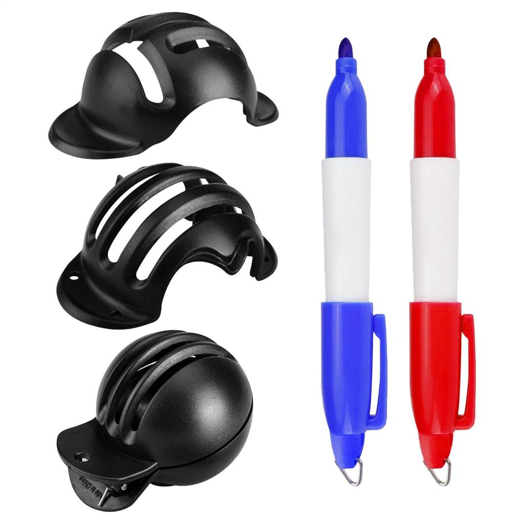 1pc Golf Ball Line Liner Drawing Marking Alignment Putting Tool and 2 Pieces Golf Ball Marker Pen, Golf Scribe Accessories