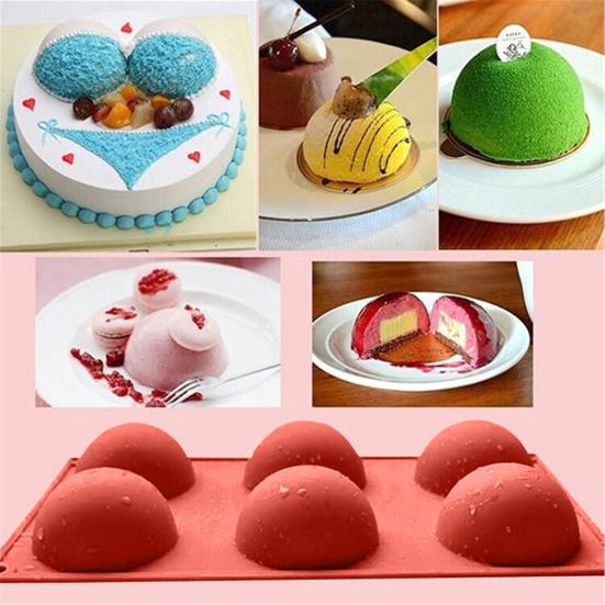 Half Sphere Chocolate Dessert Shape Silicone Cake Decor Mold DIY Kitchen Tool