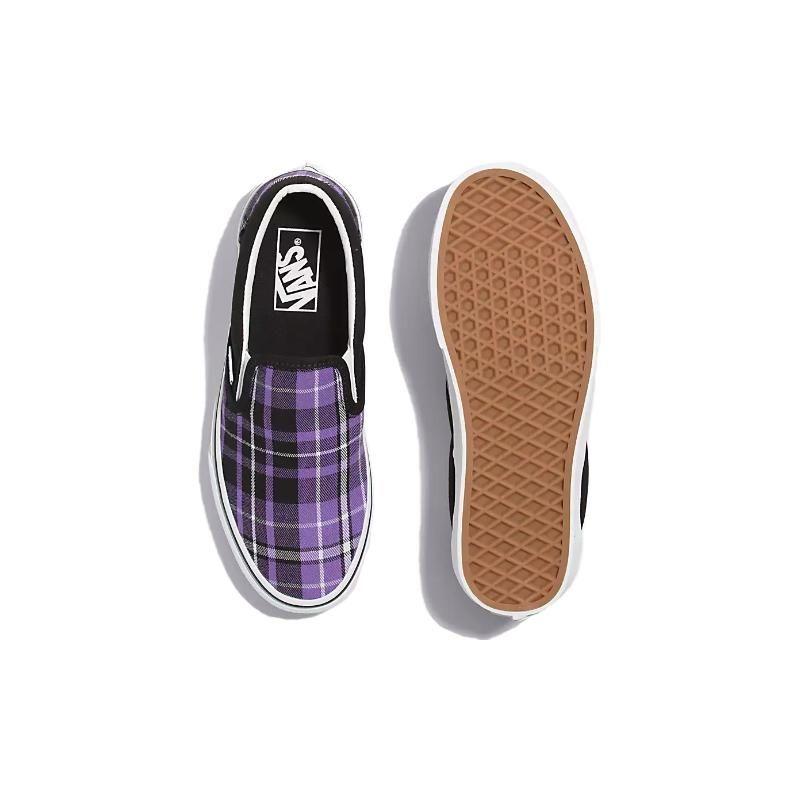 Vans Slip-On Classic unisex low-top skate shoes black purple VN000BVZPCA