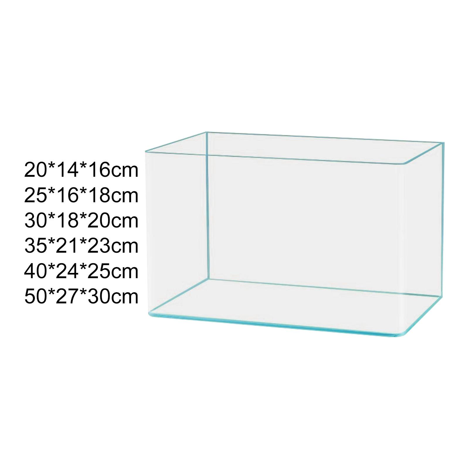 

Стеклянный аквариум для рыбок Компактный водный пейзаж Минималистичный аквариум для черепахи для спальни Вечеринки Офиса Дня Рождения Гостиной 20cmx14cmx16cm