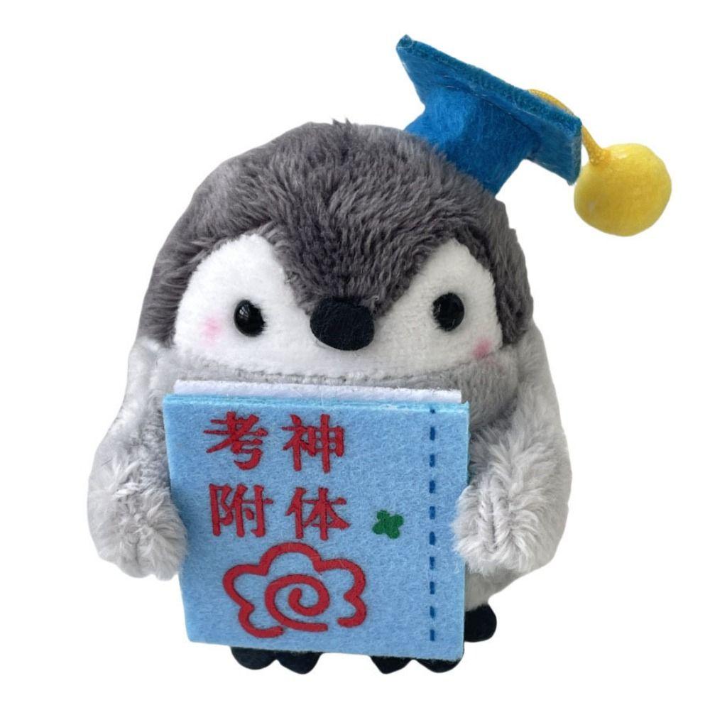 Tourist Hat Penguin Keychain Cute Cartoon Animal Stuffed Toy Soft Keychain  Keyrings Decoration