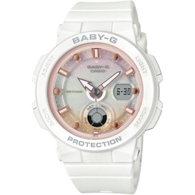 Baby-G BGA-250-7A2JF [BABY-G Beach Explorer serie Beach- Traveler Neon Illuminator Bianco/Rosa]