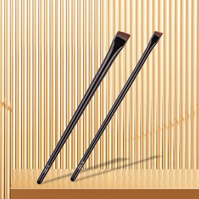 Yousheng 2Pcs Eyebrow Brushes Soft Bristles Labor-saving Nylon Inclined Flat Angled Eyeliner Brushes Makeup Tools Women Makeups